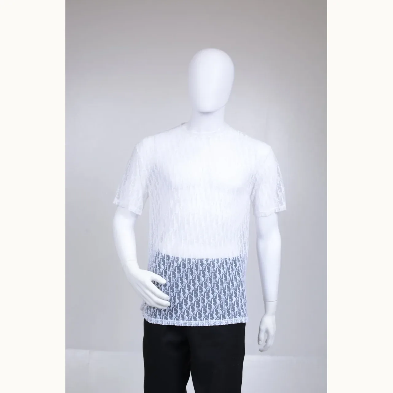 Camisa Dior Relaxed Fit Oblique Blanca, Talla L
