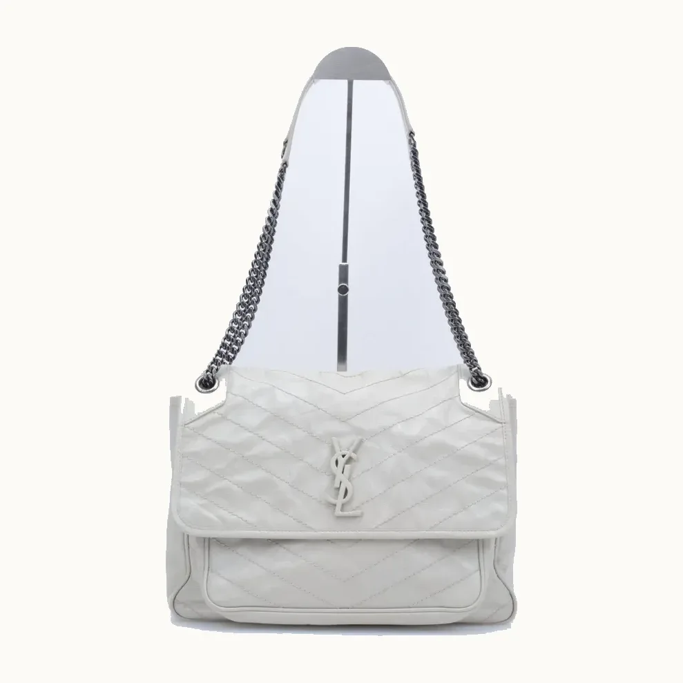 Bolso de Hombro Saint Laurent Niki Large Beige