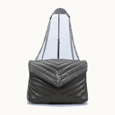 Bolso de Hombro Saint Laurent Loulou Medium Verde