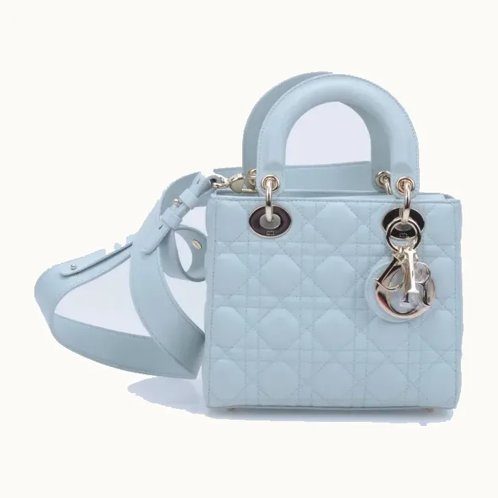 Bolso de Mano Dior Lady Small My ABCDior Azul