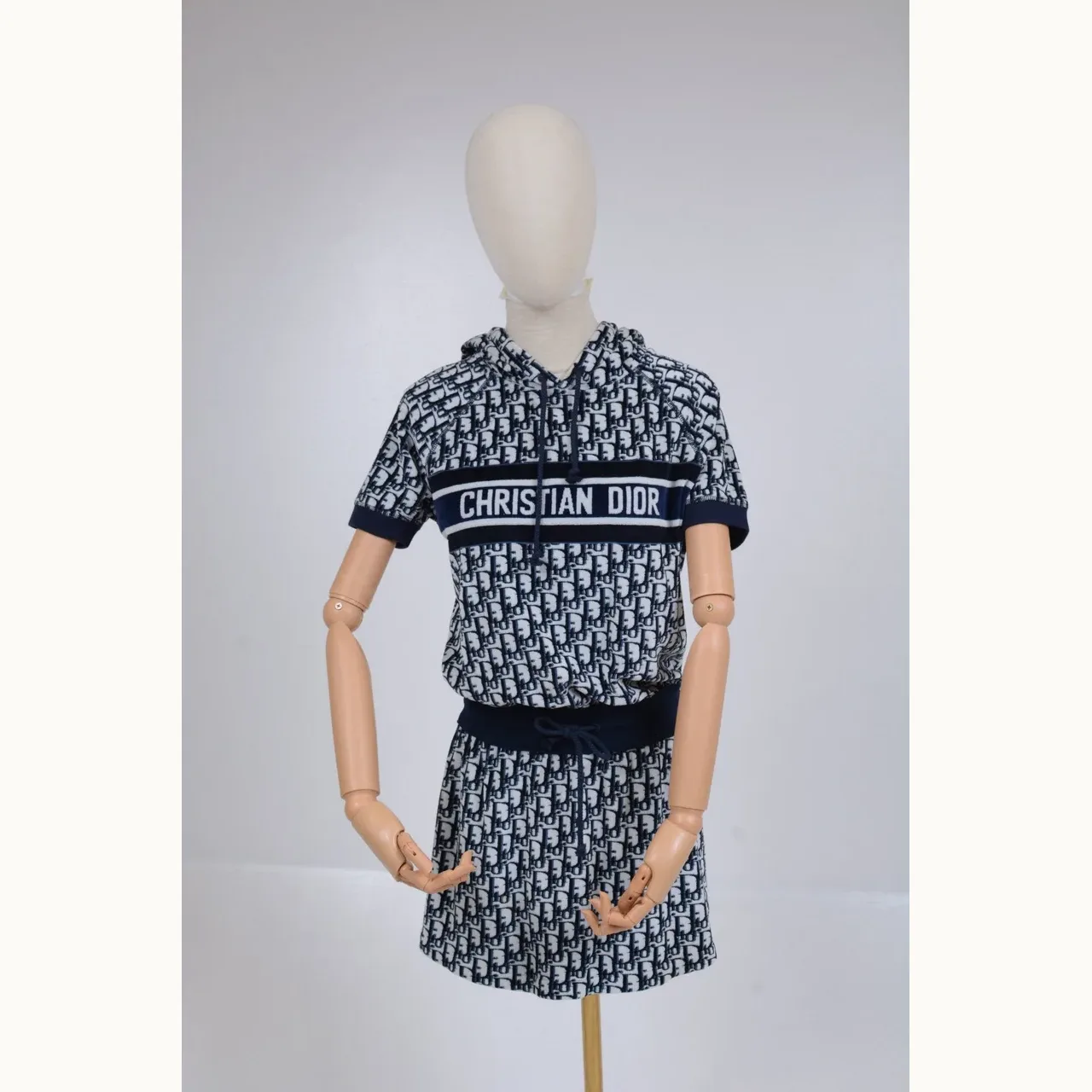 Vestido Dior Hooded Cotton Oblique, Talla XS