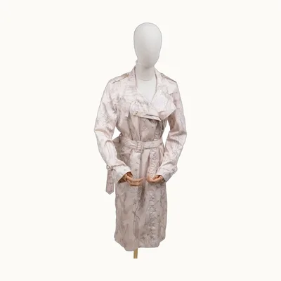 Bottega Veneta Floral Coat Beige, Size S