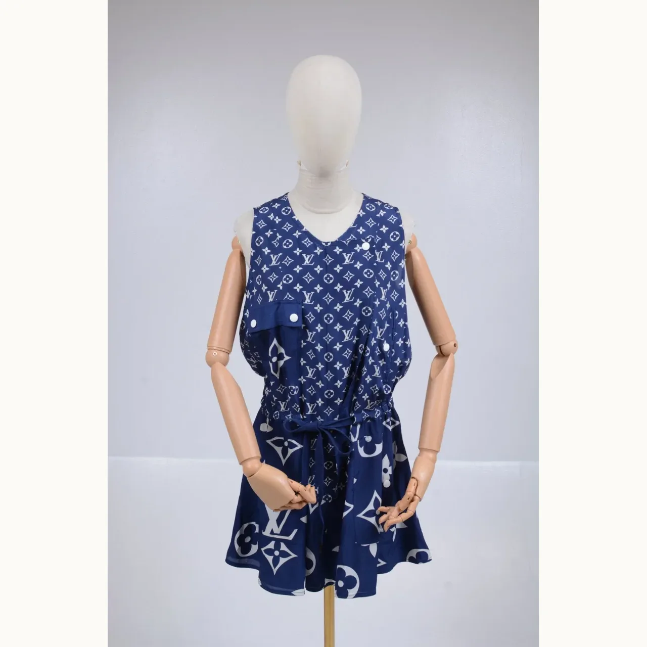 Louis Vuitton Vestidos Escale Azul, Talla M