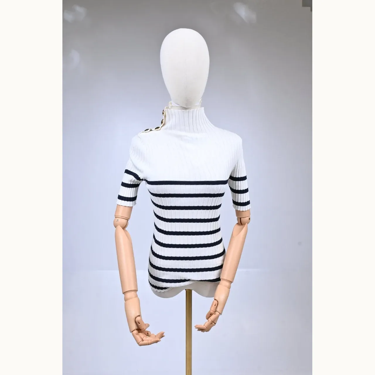 Suéter Dior Striped Knit Blanco, Talla XS