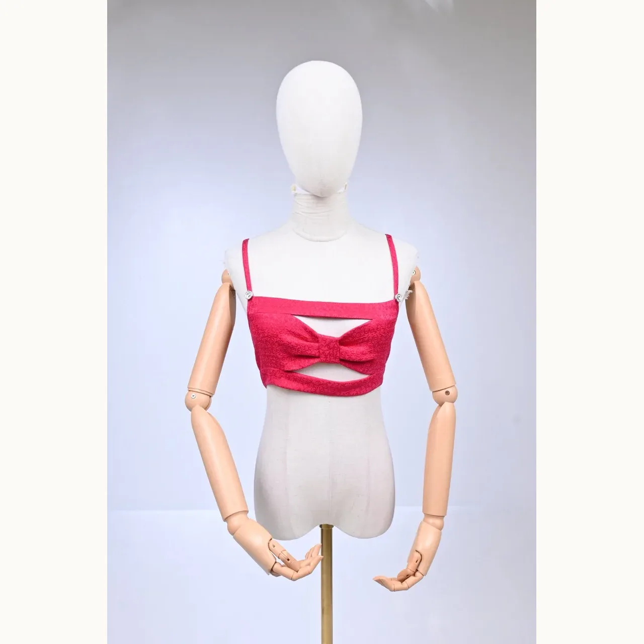 Chanel Tops Silk CC Bralette Rosa, Talla M