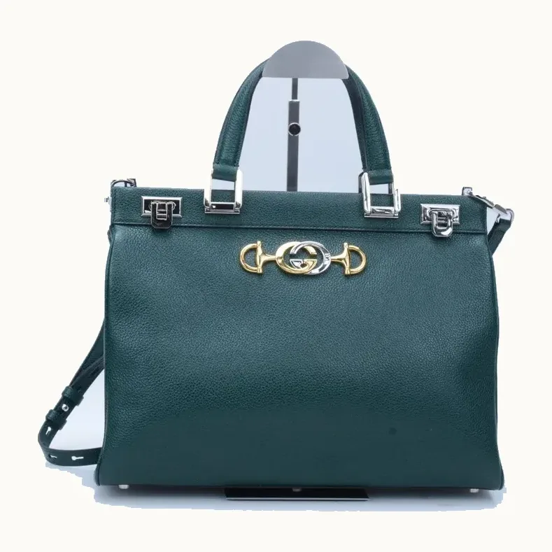 Bolso Top Handle Gucci Zumi Medium Verde