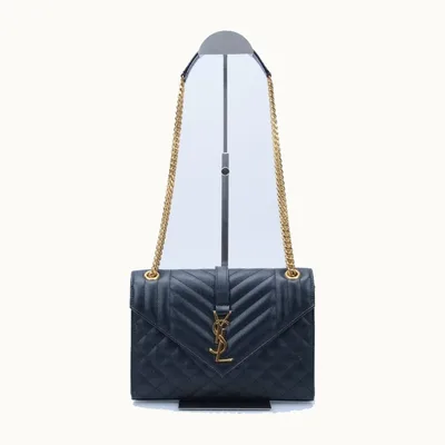 Bolso de Hombro Saint Laurent Envelope Medium Negro