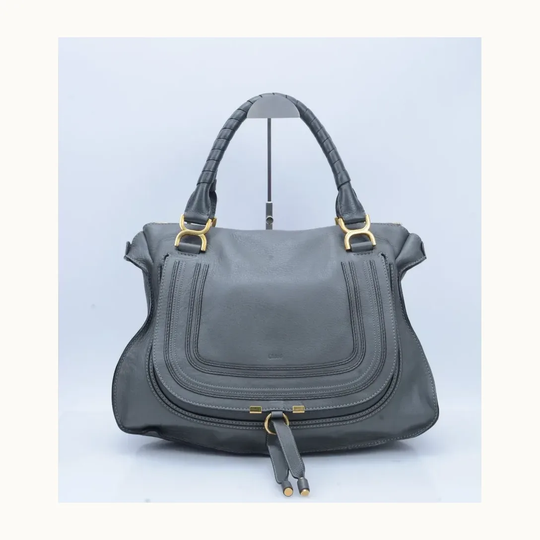 Chloé Marcie Large Shoulder Bag Grey