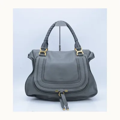 Bolso de Hombro Chloé Marcie Large Gris