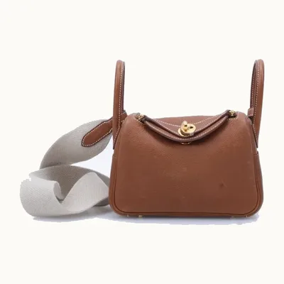 Bolso de Mano Hermès Lindy Mini 20 + Camel