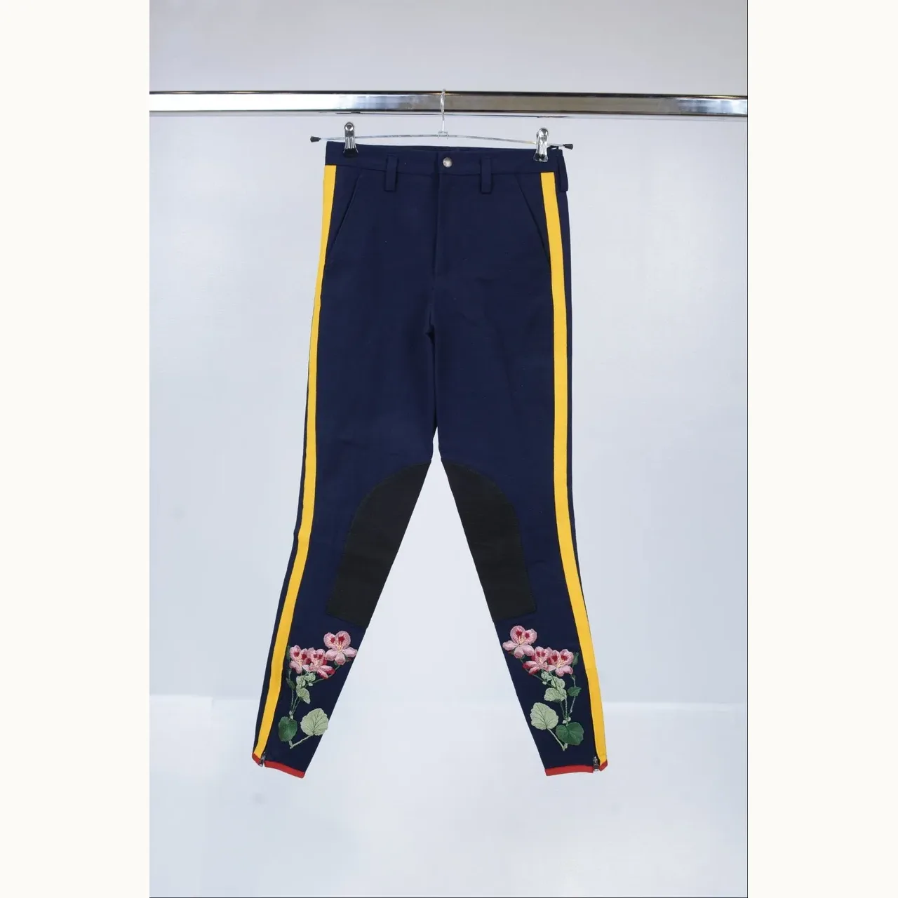 Gucci Pantalones Embroidered Azul, Talla XS
