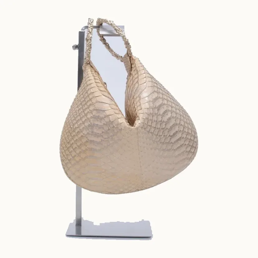 Bolso de Mano Chanel Fortune Cookie Python Cruise12 Beige