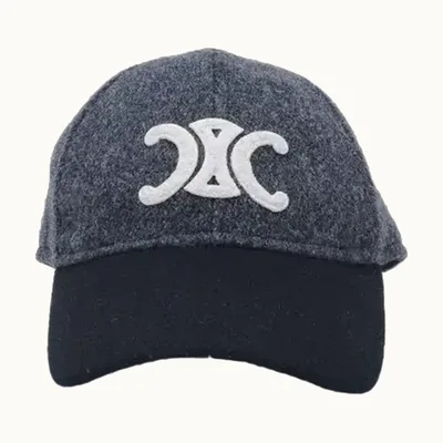 Céline Gorros Gorras Triomphe Wool Grey, Size S