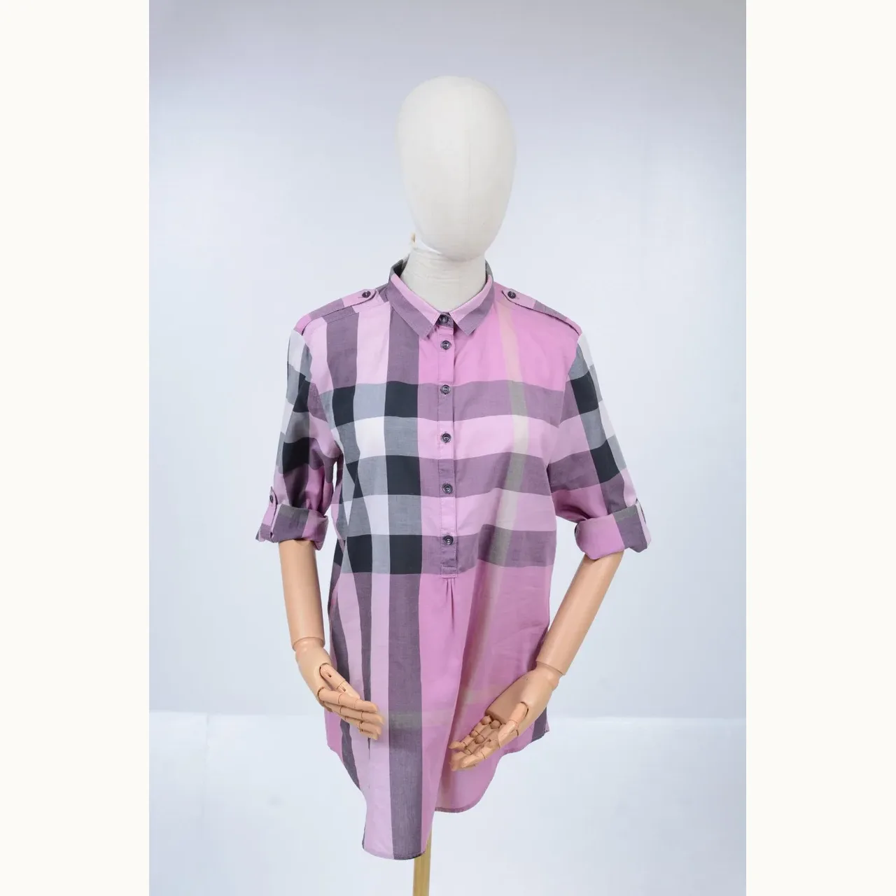 Burberry Camisas Check Rosa, Talla M