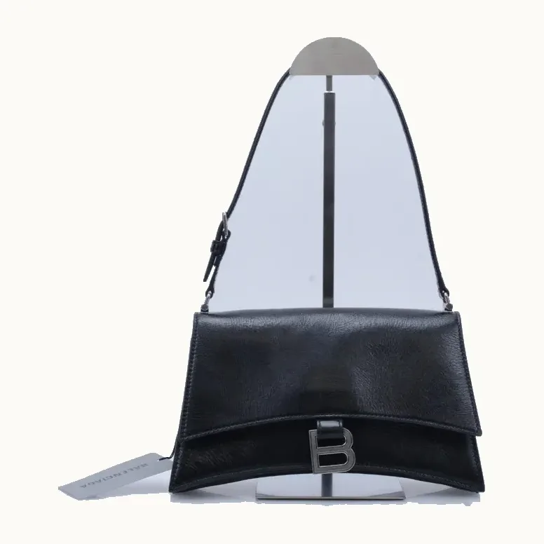 Bolso de Hombro Balenciaga Crush Negro