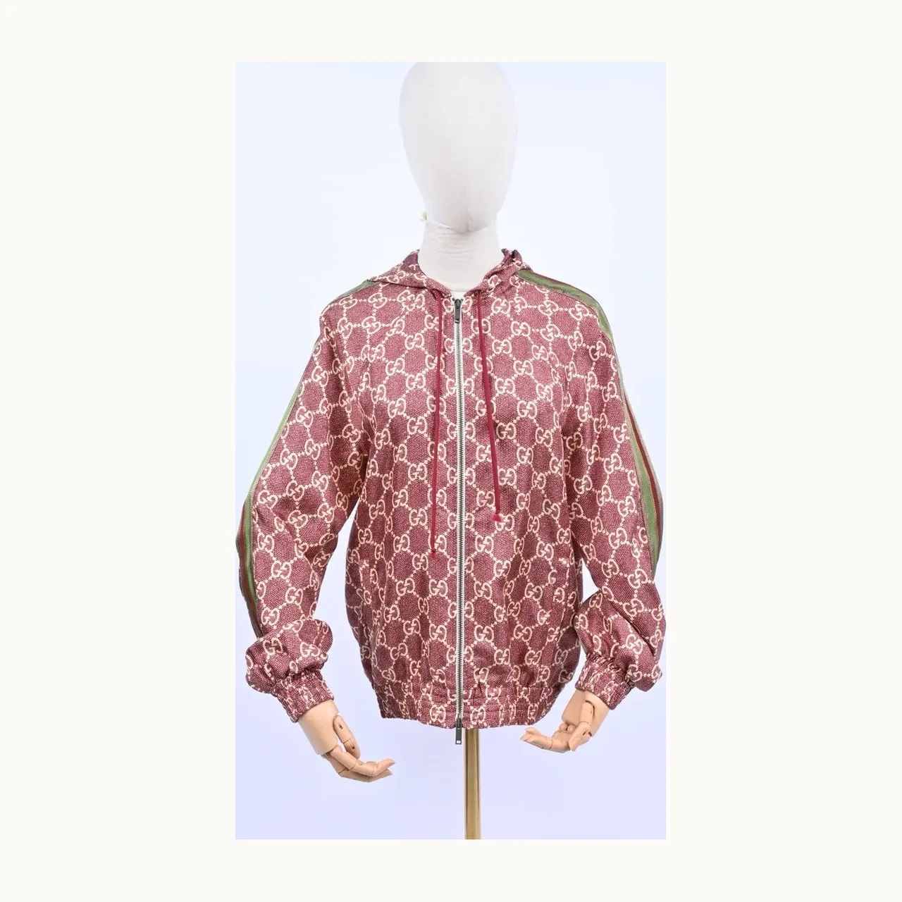 Chaqueta Gucci GG Silk Vino, Talla XS