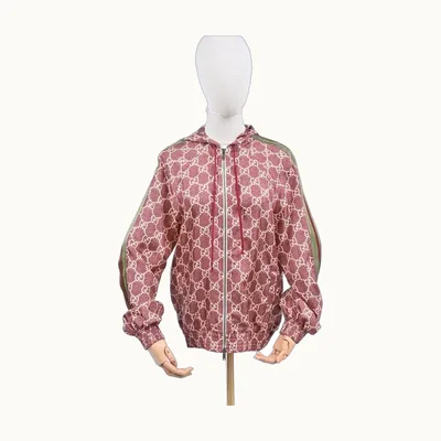 Chaqueta Gucci GG Silk Vino, Talla XS