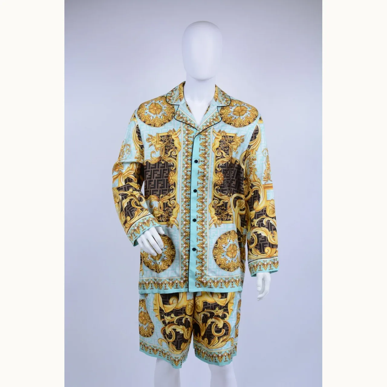 Fendi Versace Baroque Fendace Zucca, Talla XL