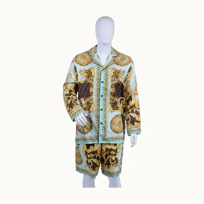 Fendi Versace Baroque Fendace Zucca, Size XL