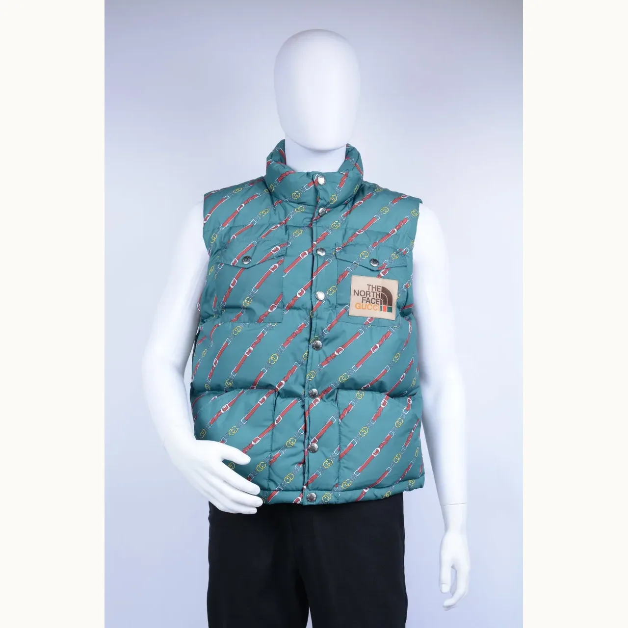 Gucci Gilet Puffer The North Verde, Talla L