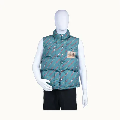 Gucci Gilet Puffer The North Verde, Talla L