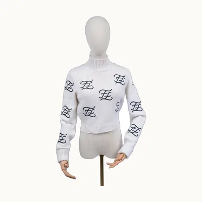 Fendi Karligraphy Crop White, Size XS