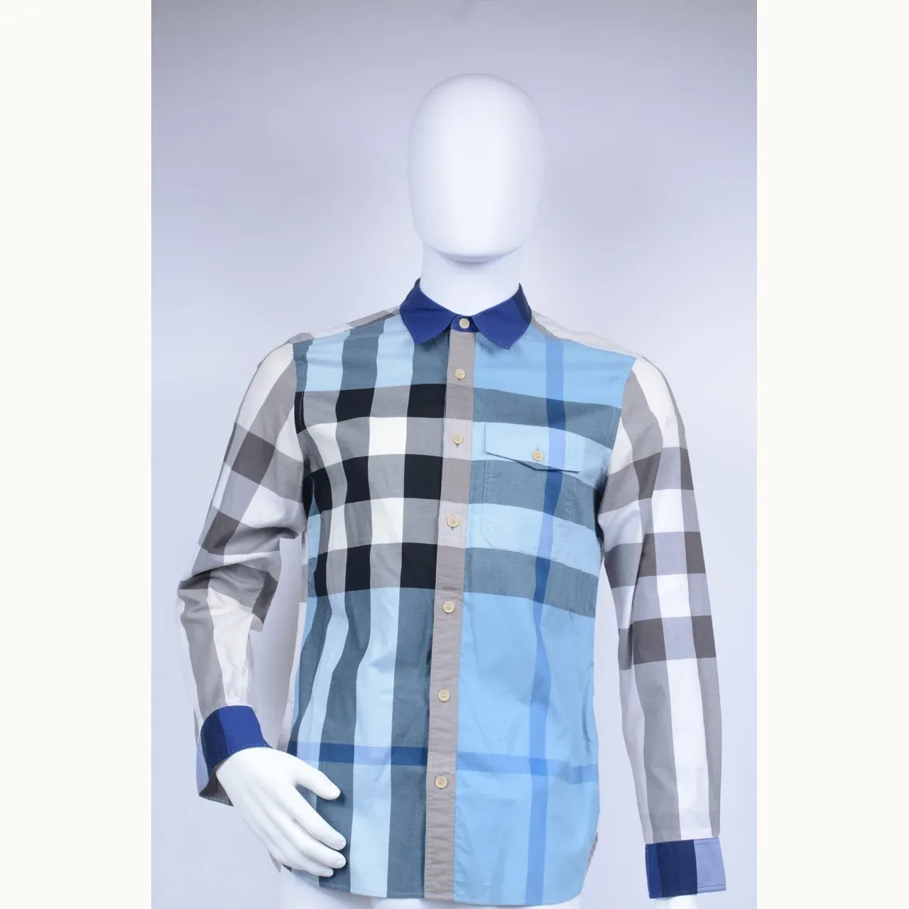 Burberry Check Azul, Talla M
