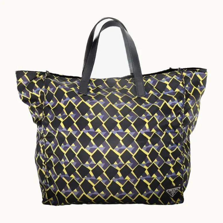 Bolso Tote Prada Nylon Geometric Reversible