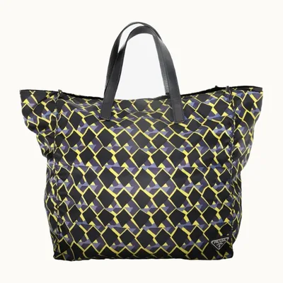 Bolso Tote Prada Nylon Geometric Reversible