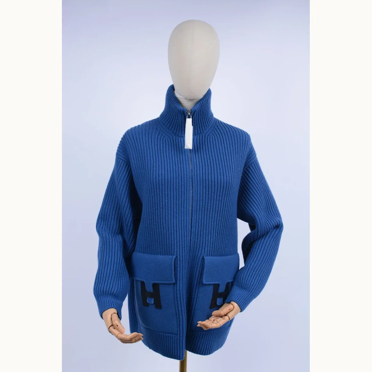 Hermès Pocket Knit Azul, Talla S