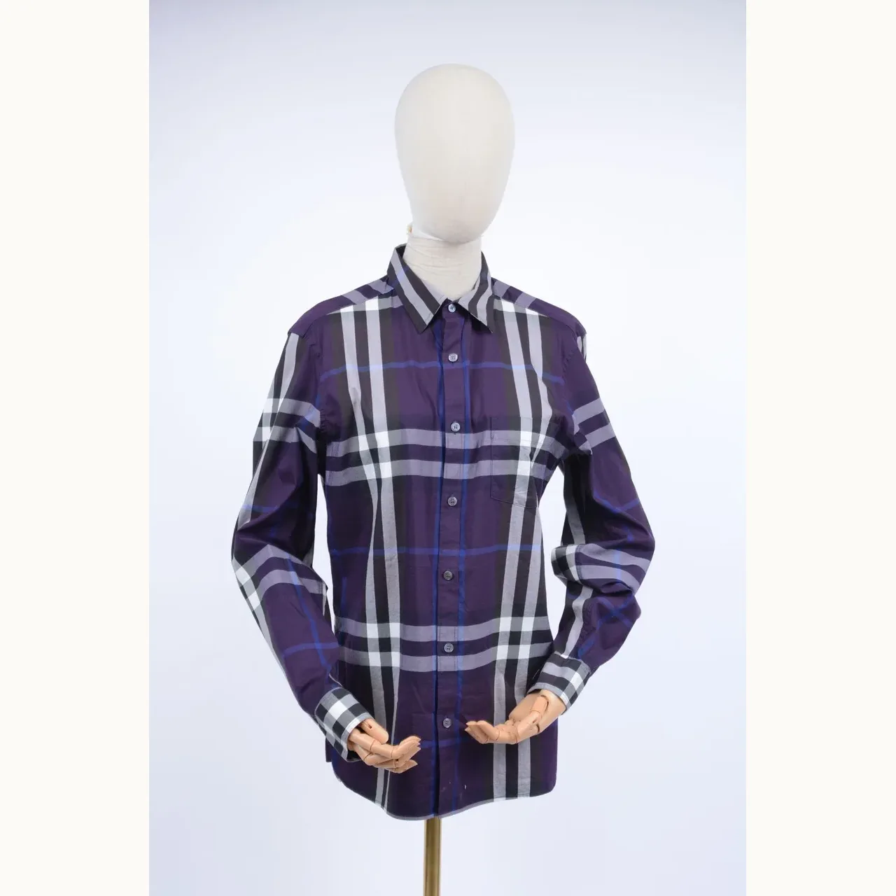 Burberry Check Morada, Talla M