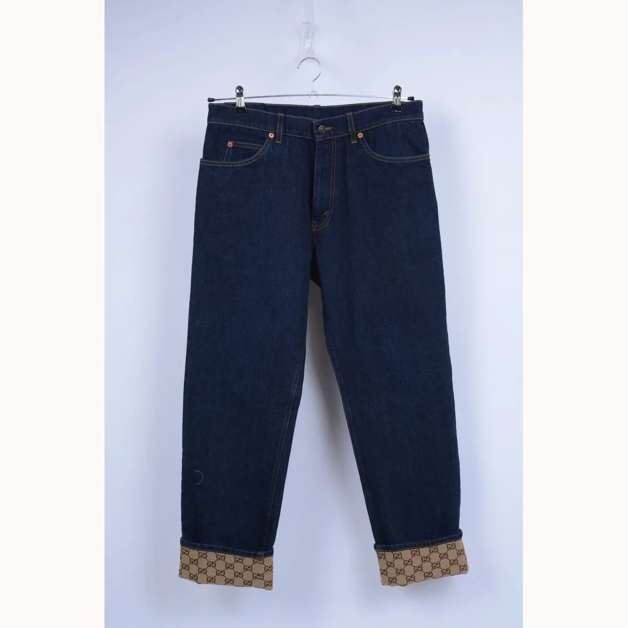 Gucci GG Canvas Denim Azul, Talla M