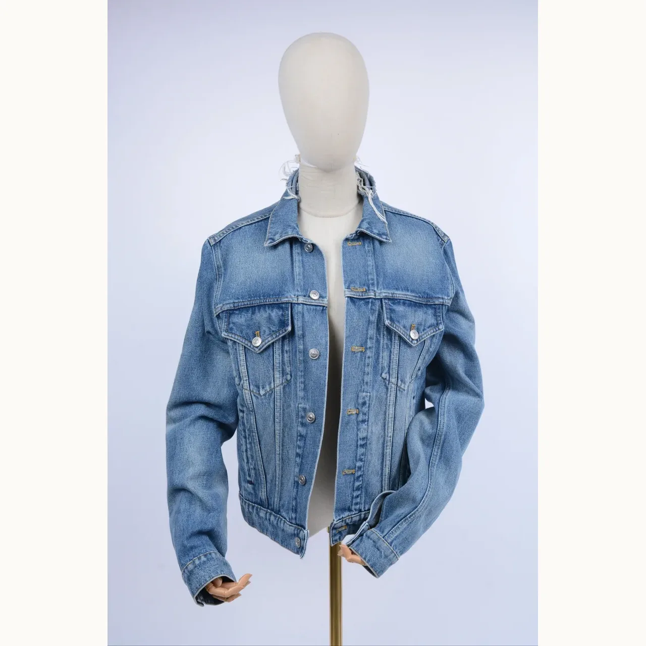 Balenciaga Political Logo Denim Azul, Talla L