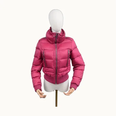 Burberry Puffer Crop Pink, Size S