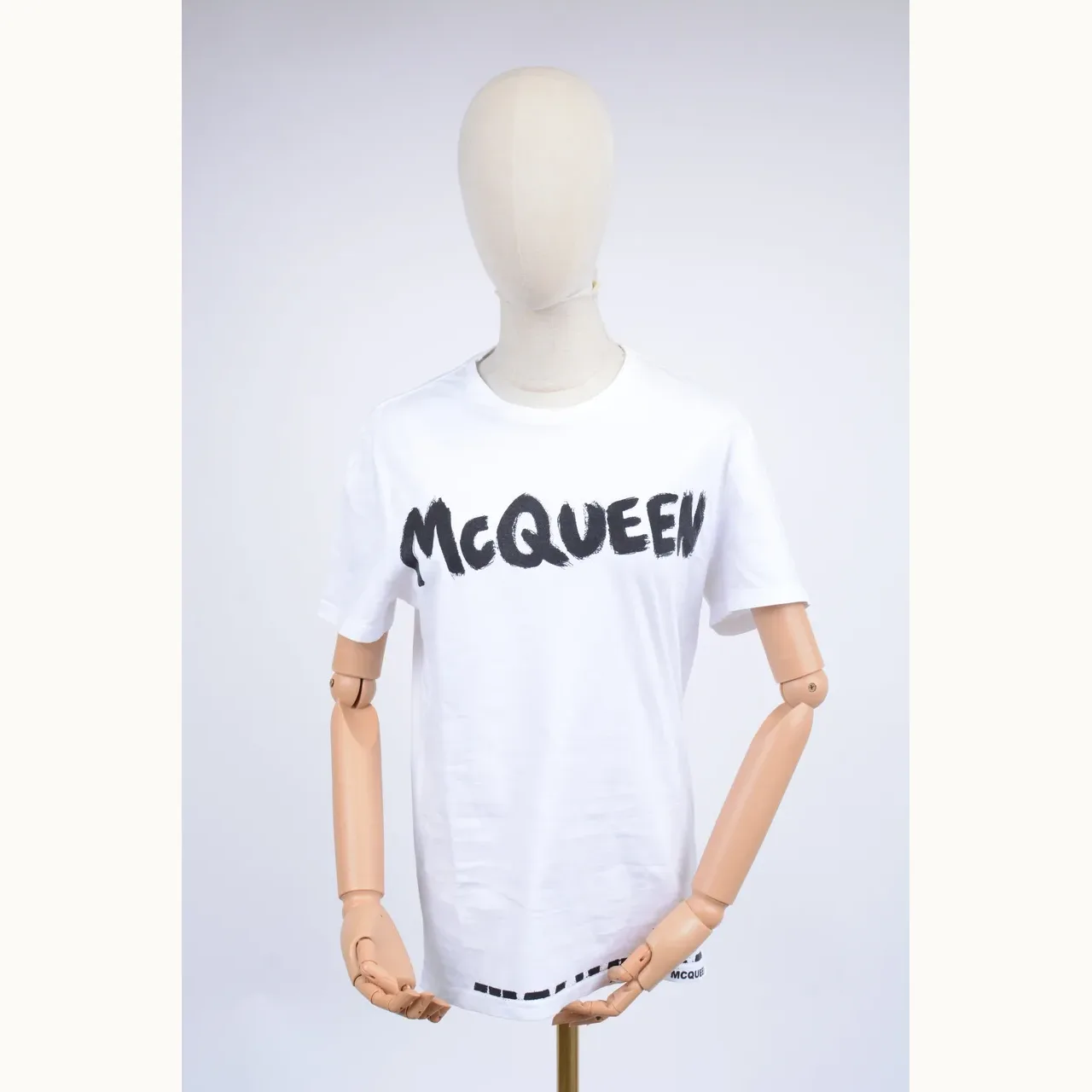 Alexander McQueen Logo Blanca, Talla XS