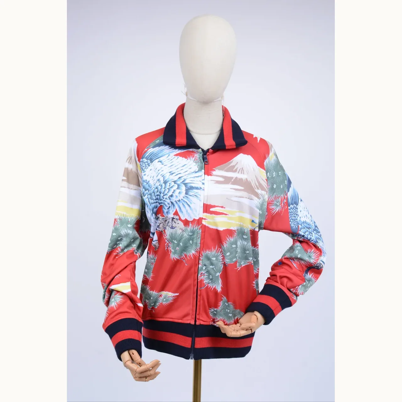 Gucci Print Bomber Roja, Talla XS