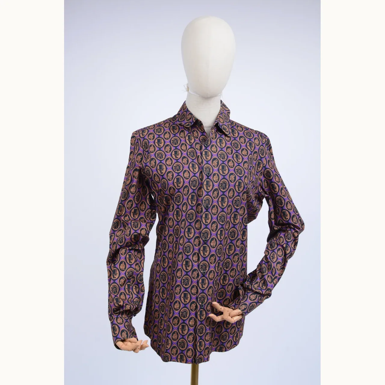 Prada Faces Print Morada, Talla S