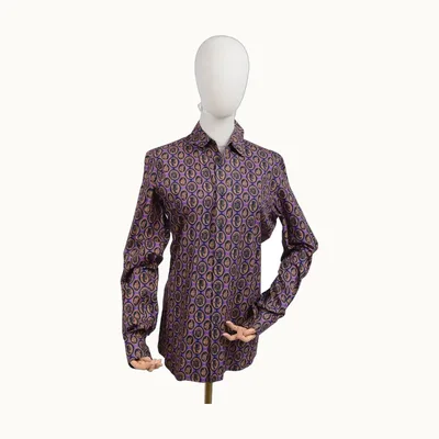 Prada Faces Print Purple, Size S