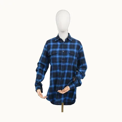 Saint Laurent Plaid Azul, Talla S
