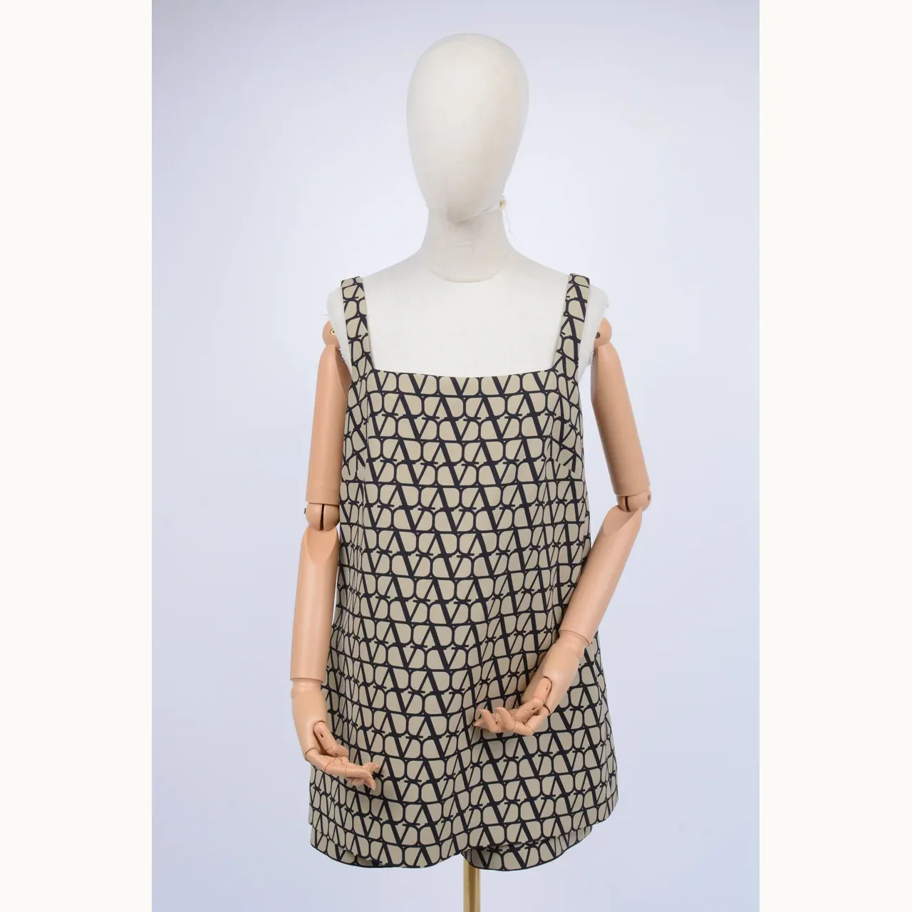 Valentino Crepe Toile Iconographe Beige, Talla L