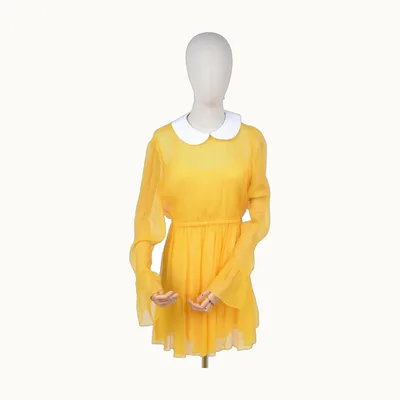 Gucci Silk Chiffon Yellow, Size M