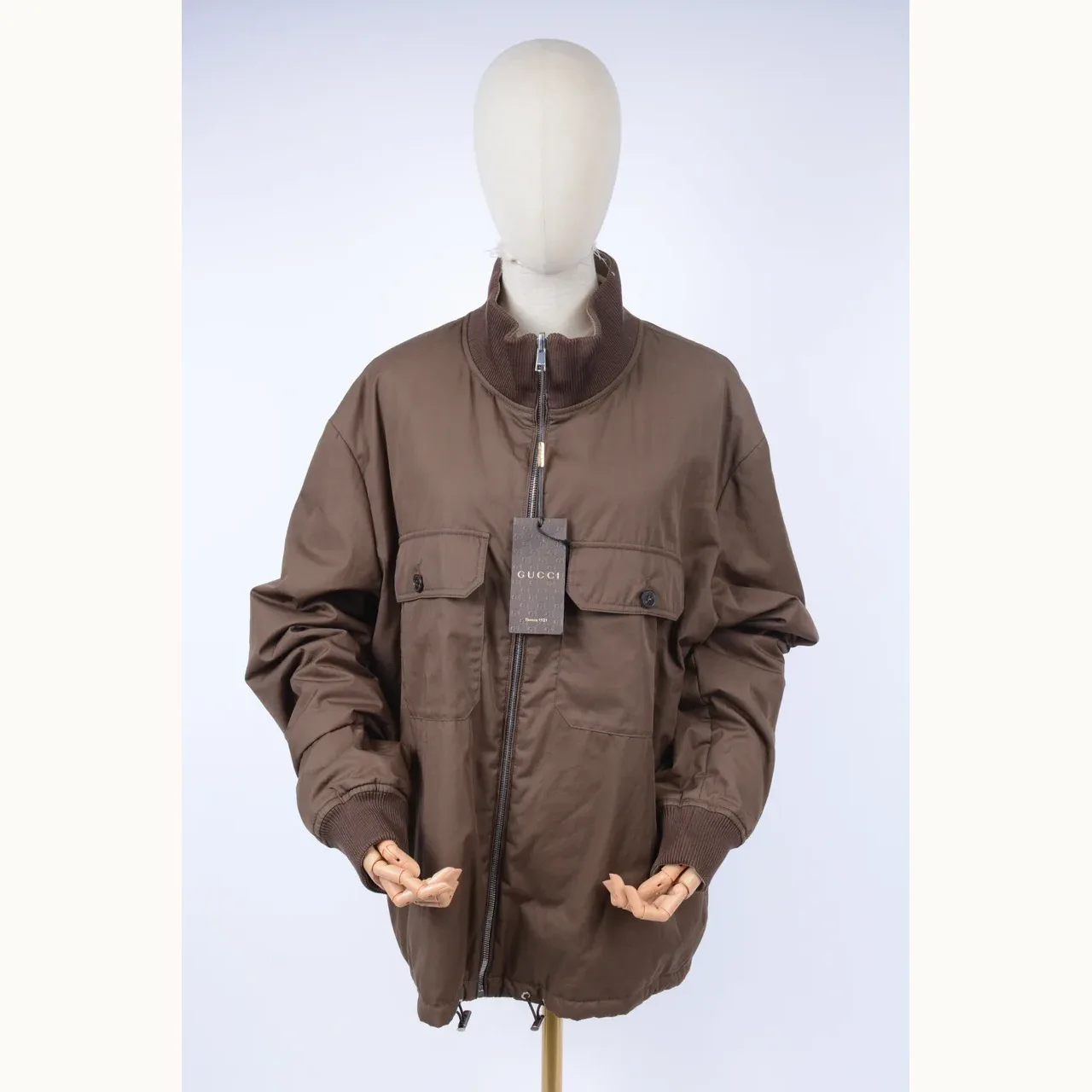 Gucci Bomber Reversible Café, Talla XXL