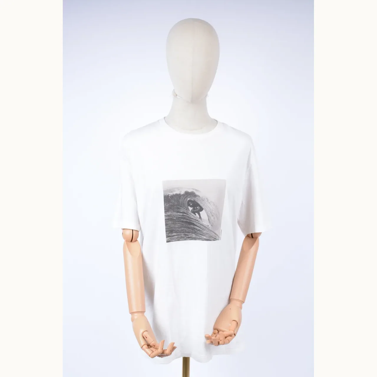 Saint Laurent Photo Surf Blanca, Talla S