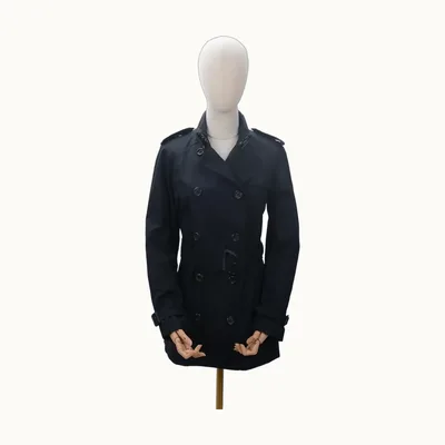 Burberry Trench Coat Black, Size 4 MX