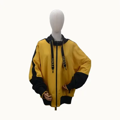 Fendi Track Reversible Jacket Yellow, Size XL