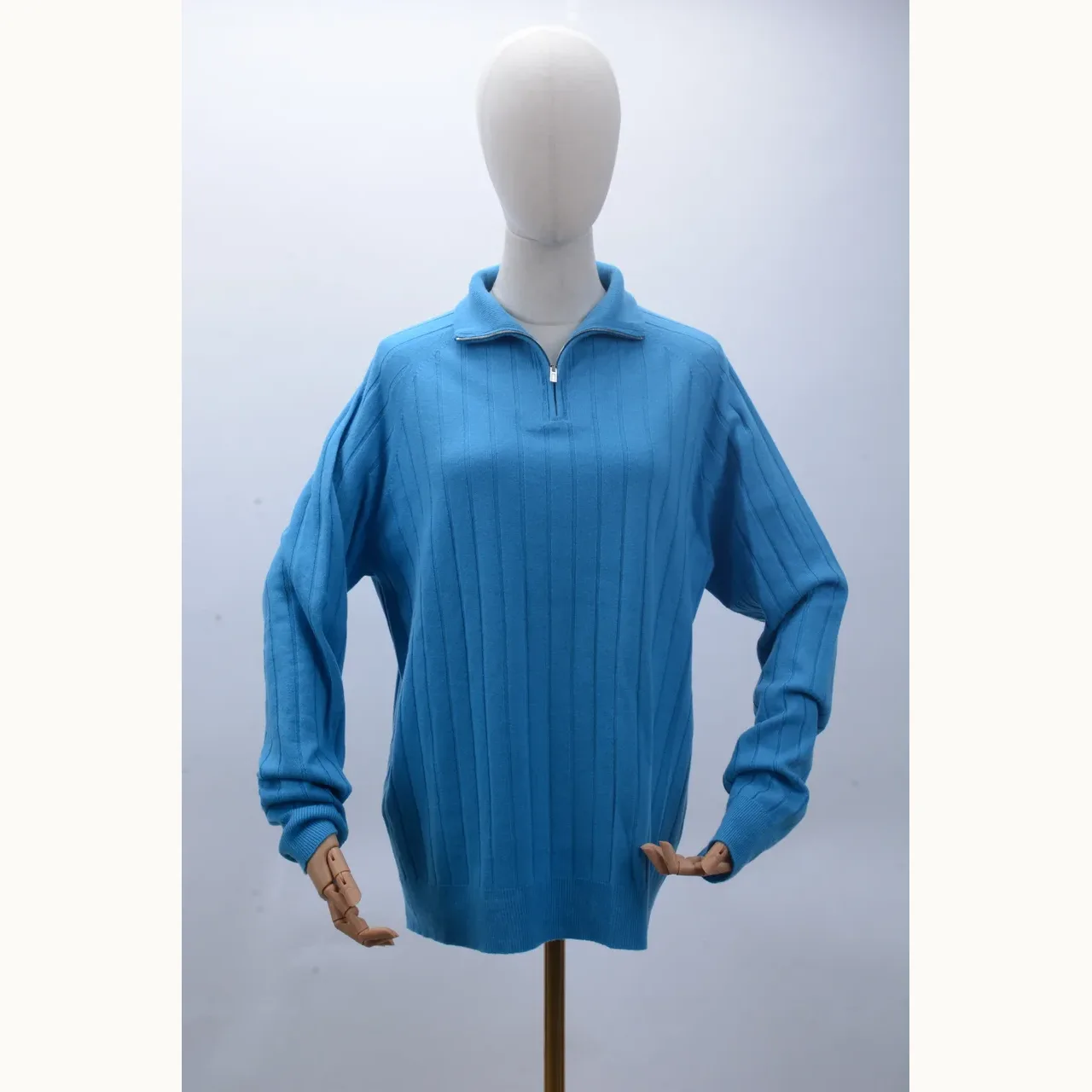 Hermès Zip Jersey Azul, Talla L