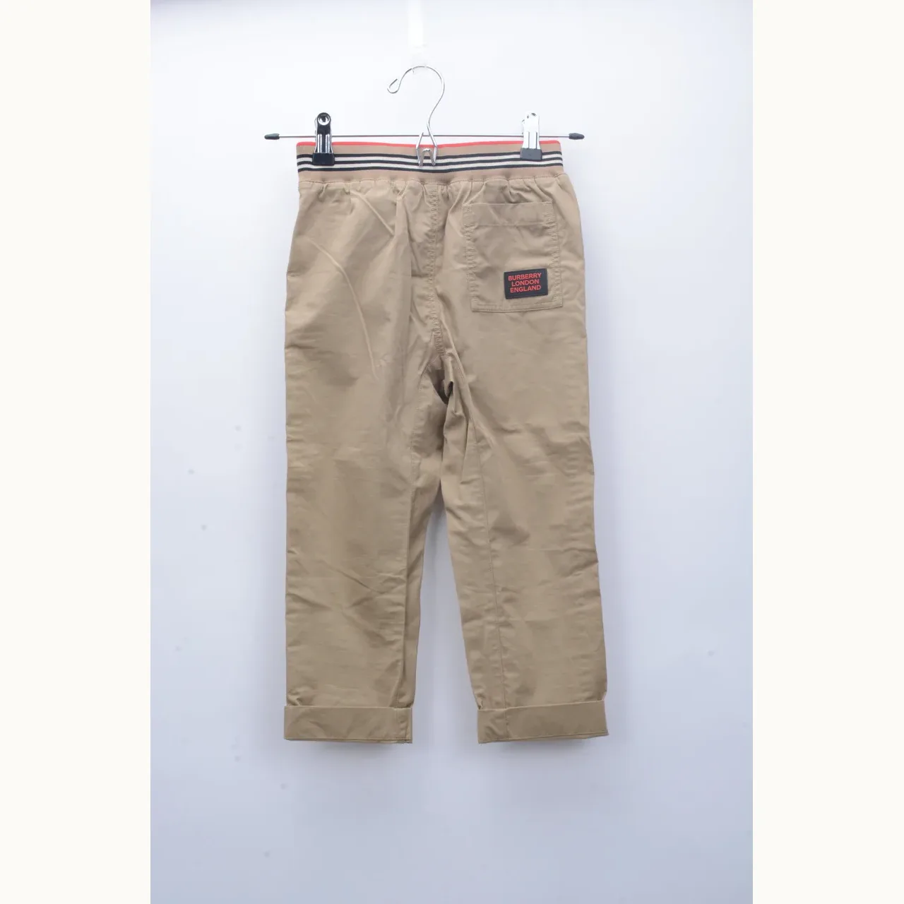 Pantalón Burberry Kids Caqui y café