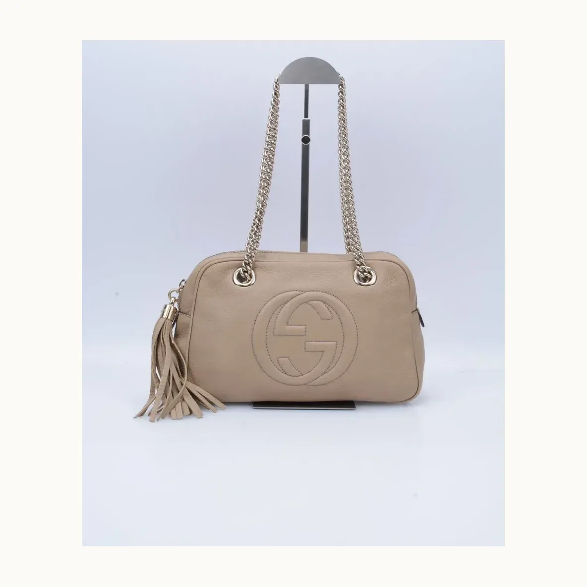 Bolso de Hombro Gucci Soho Chain Nude