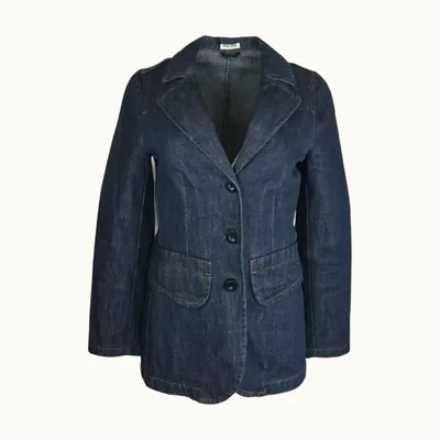 Miu Miu Denim Blazer, Size 40 IT