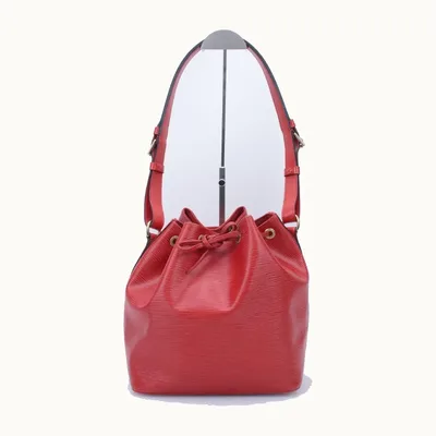 Louis Vuitton Noé Bombonera Petit Epi Handbag Red